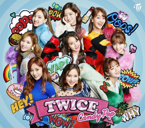 트와이스 일본 두번째 싱글 '캔디팝' 앨범 쟈킷. <JYP엔터테인먼트 제공>